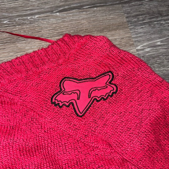 Y2K Red Fox Racing V Neck Sweater - Size Small - Picture 4 of 4